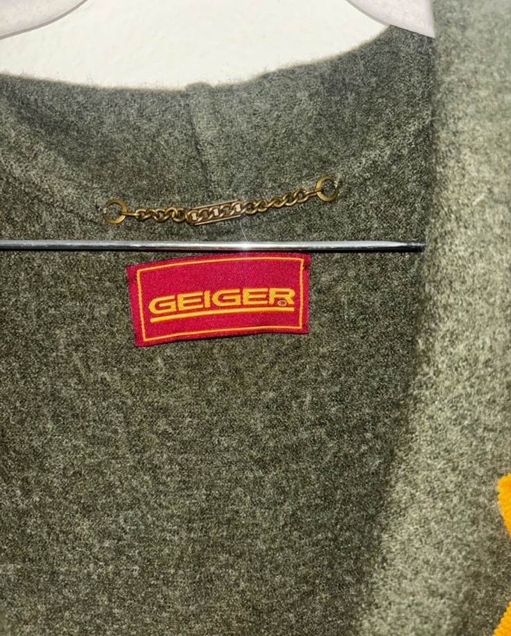 Geiger Women’s Button Pure Wool Sweater Cardigan Made In Austria Size 42
