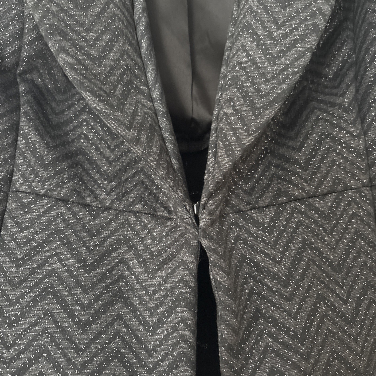 Torrid Studio Uptown Premium Ponte Black Chevron Stretch Peplum Blazer sz 2X 18/