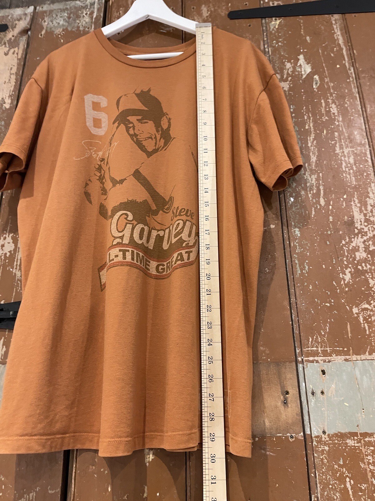 Stitches 108 Baseball Short Sleeve T-Shirt Top Cotton Mix Orange Men’s Size XL