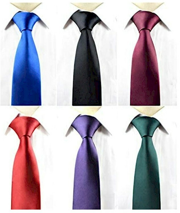 6X! NEW Mens 100% Solid Color Silk Neck Ties 58″ long (length varies 56″ to 60″)