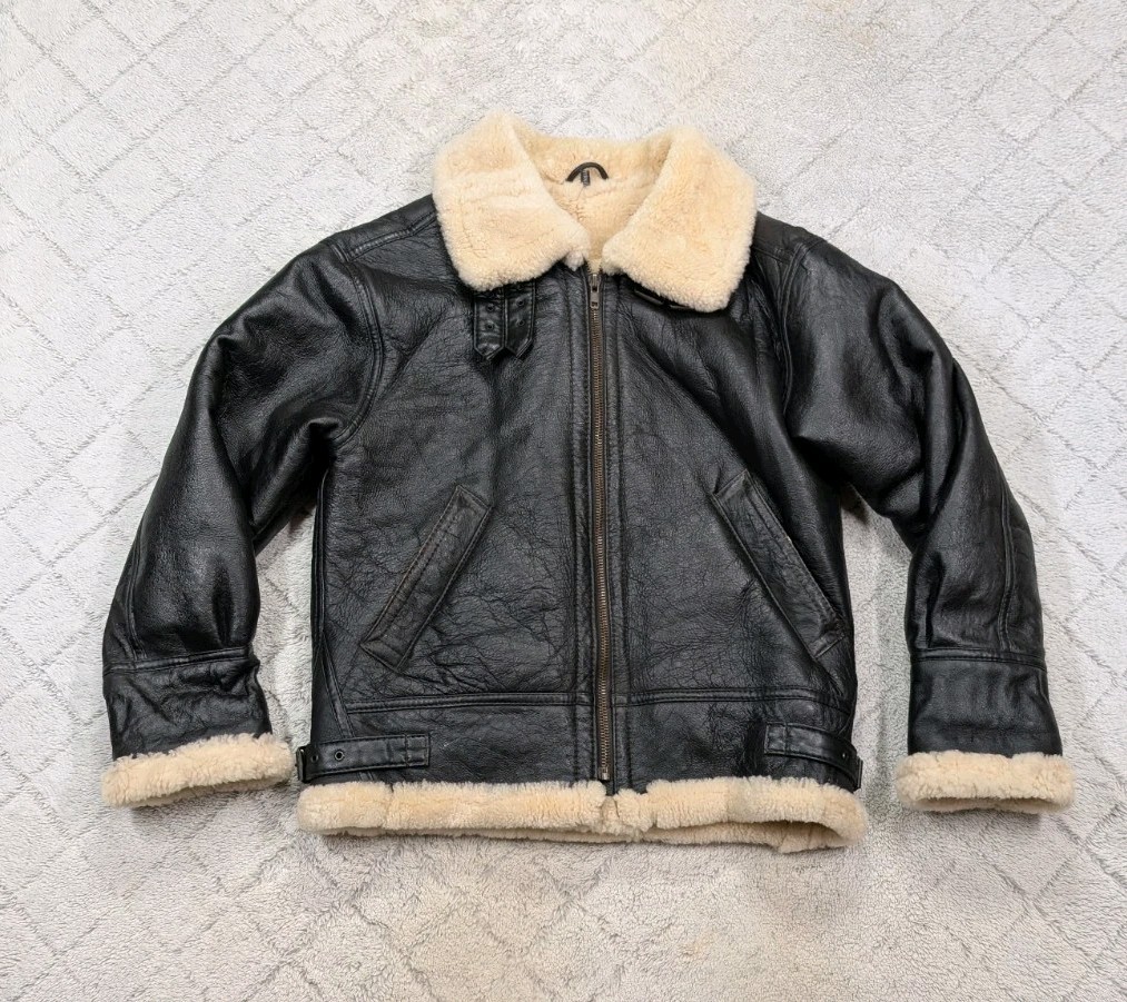 Vintage USAF Jacket Mens M Leather Sheepskin Shearling Type G-8 Bomber Aviator