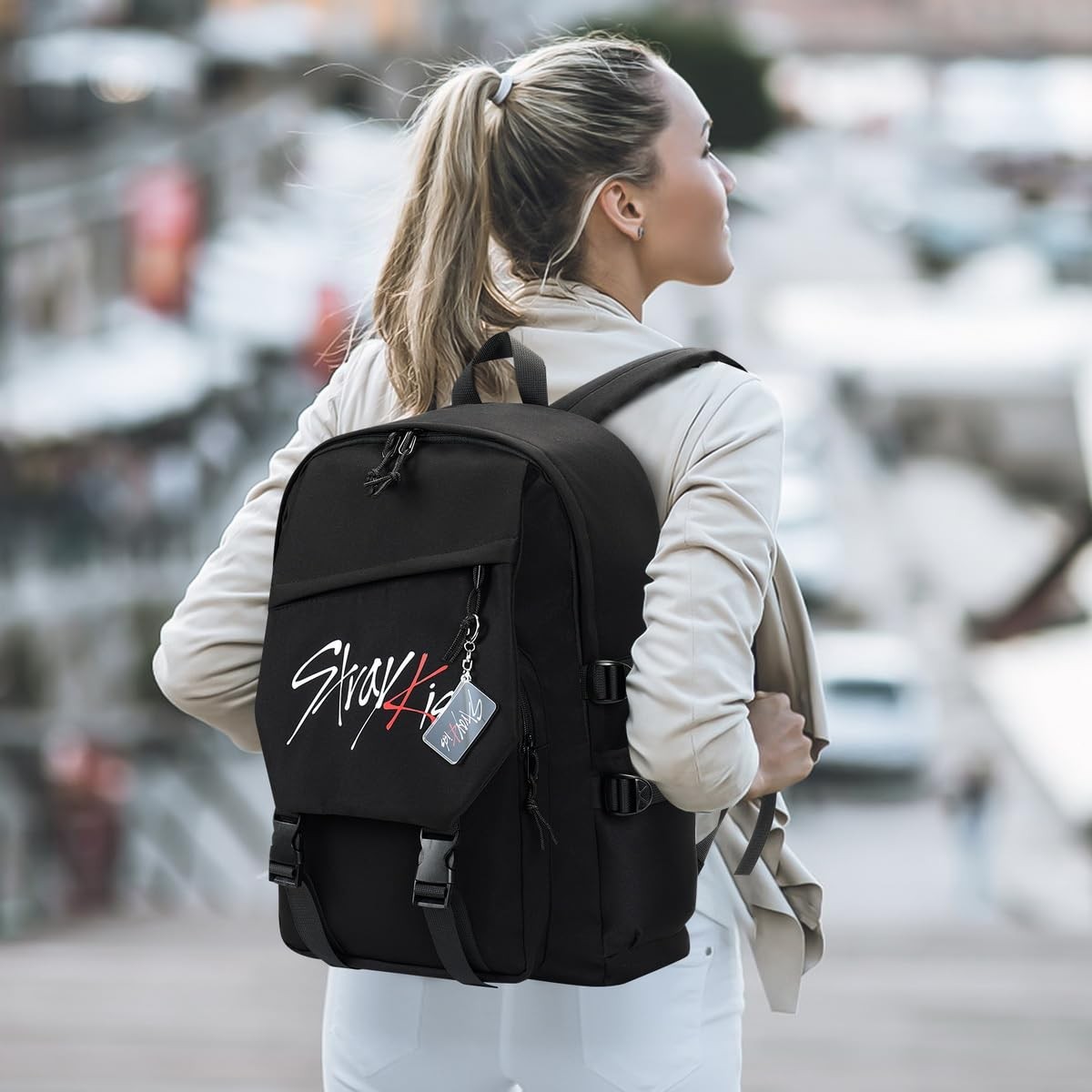 Stray Kids Backpack Casual Travel Schoolbag Laptop Bag for Fans and Students