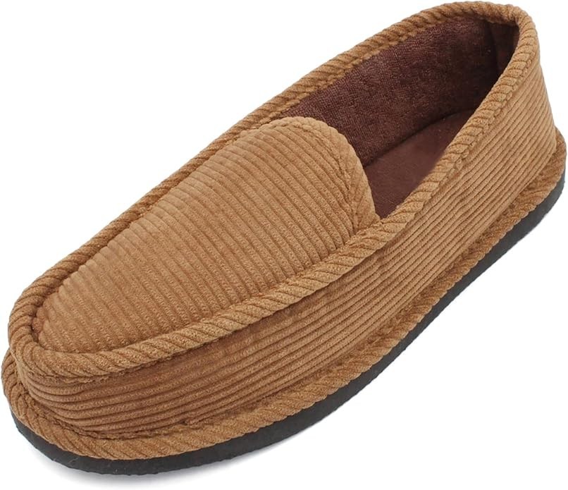Bright Slippers Men’s Corduroy House Shoes Size 7-13
