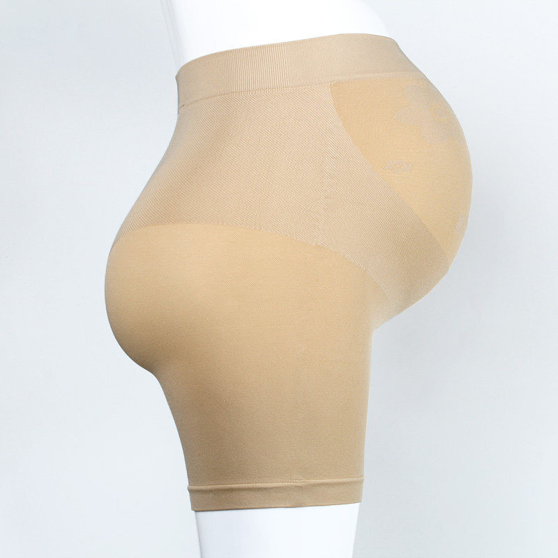 Seamless Maternity Belly Support Shorts Mid-Thigh Anti Chafe Pregnancy Under Dre