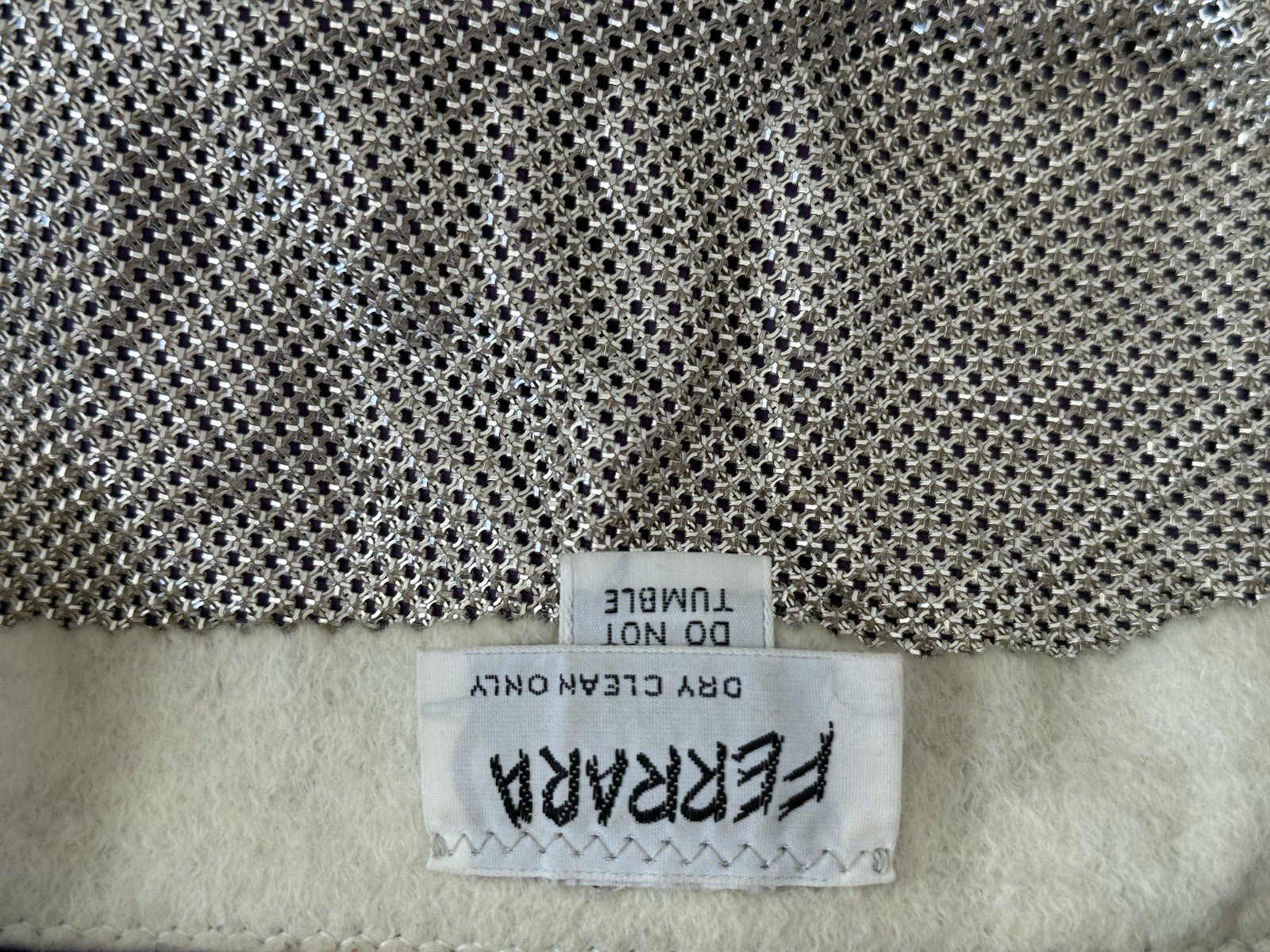 Ferrara Chain Mail Halter Top Whiting and Davis Size Small -medium Silver