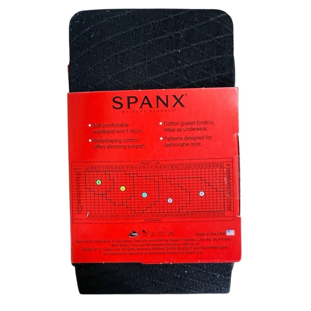 SPANX Black Patterned Tight-End Tights