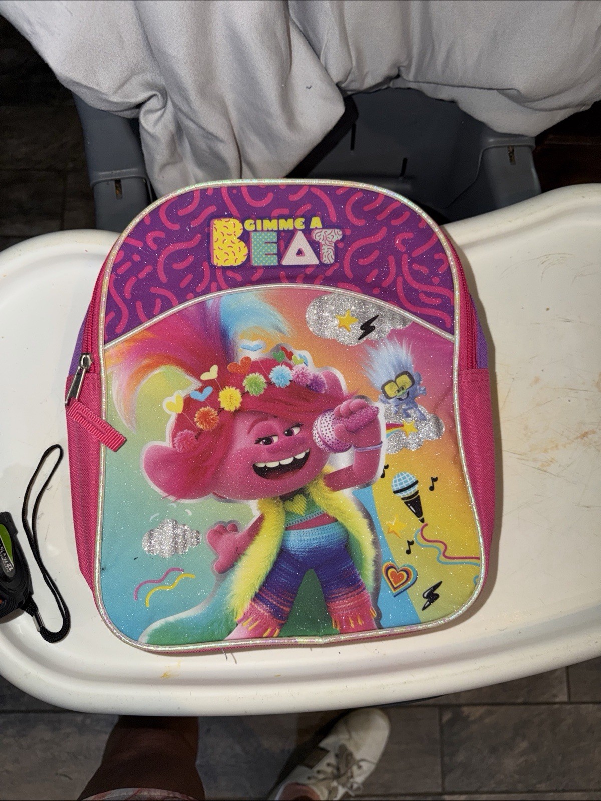 Trolls World Tour Poppy Girls Backpack Pink Embossed. BRAND NEW**