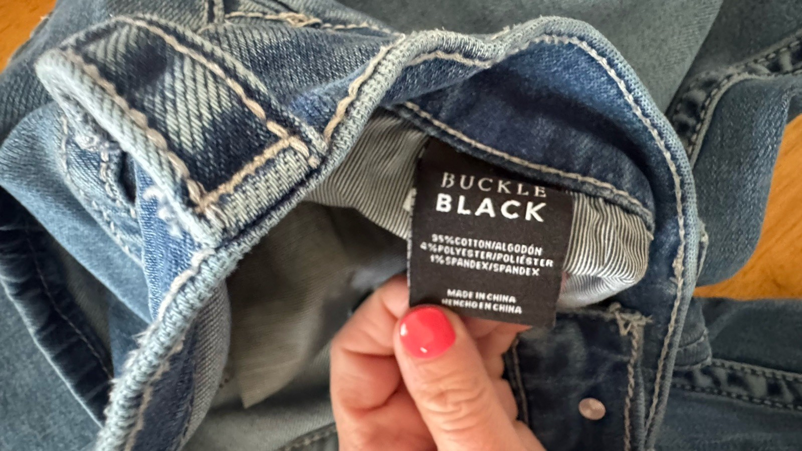 Buckle Black Fit No. 3 Bootcut Slim Fit Jeans 34×32 Distressed Cotton NWOT