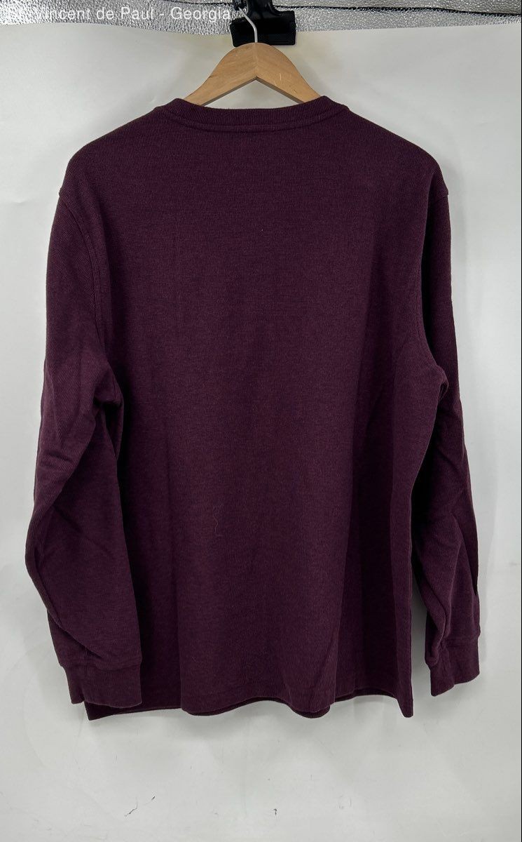 L.L. Bean Thermal Henley Shirt Men’s Large Red Casual