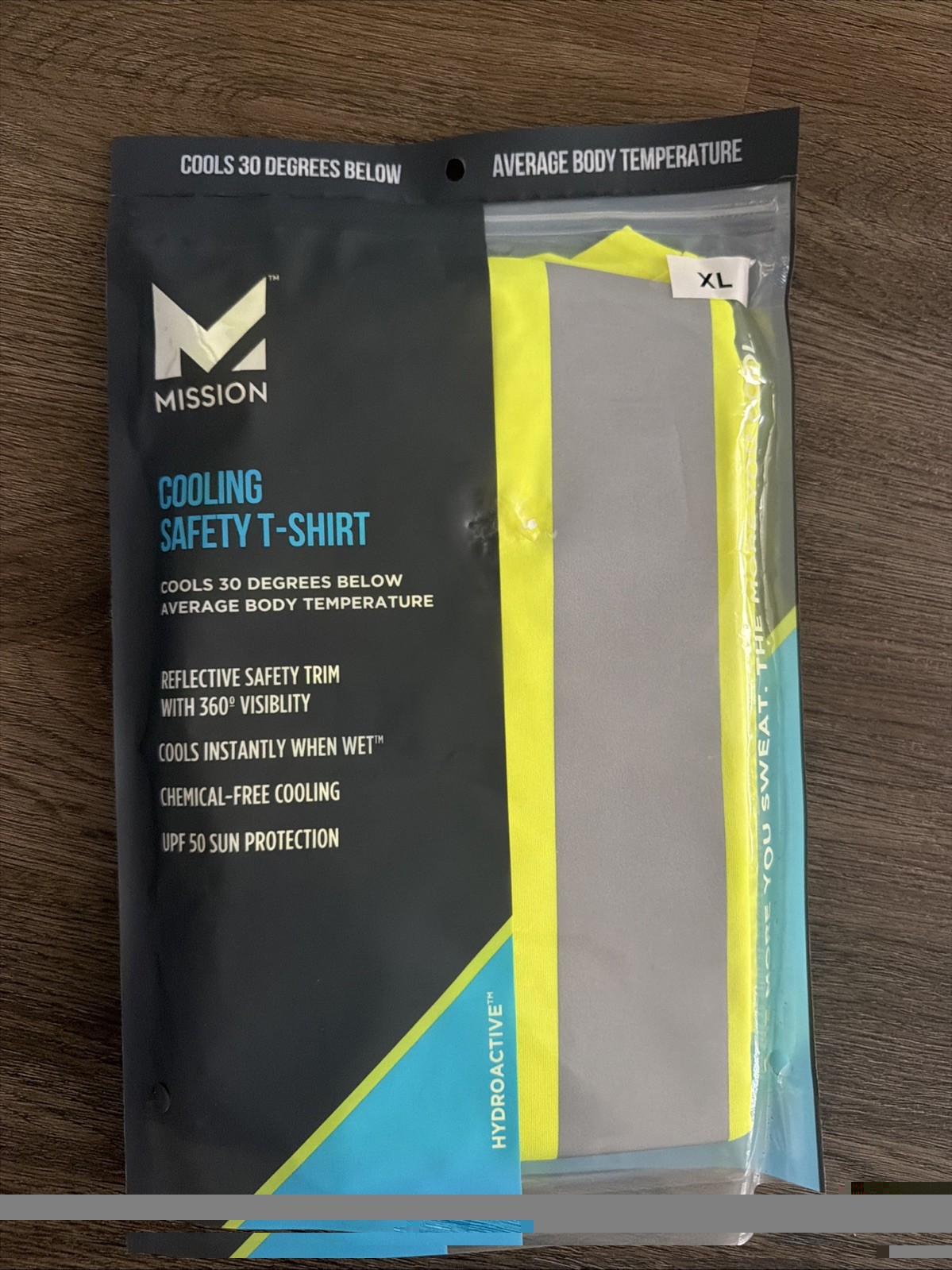 Construction Reflective Safety Trim With 360° Visibility Yellow T-Shirt Size XL