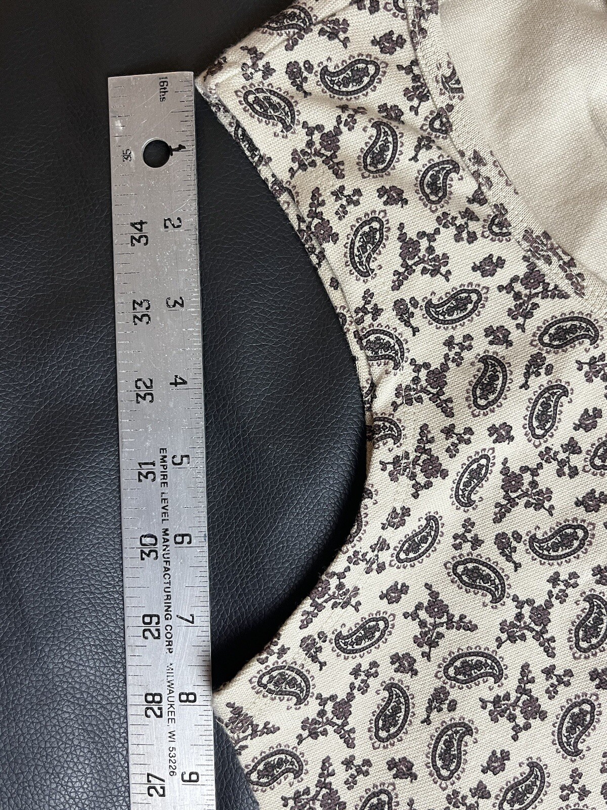 VTG Faded Glory Paisley Tank Top Large Ivory Cream 90s Minimalist Boho Grunge