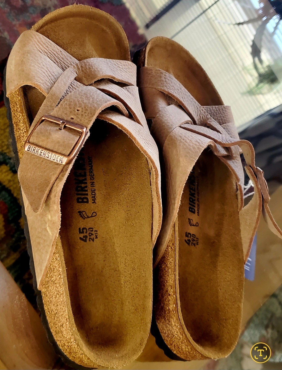 BIRKENSTOCK Lugano Oiled Leather in Camberra Old Tobacco Regular Width Size 45