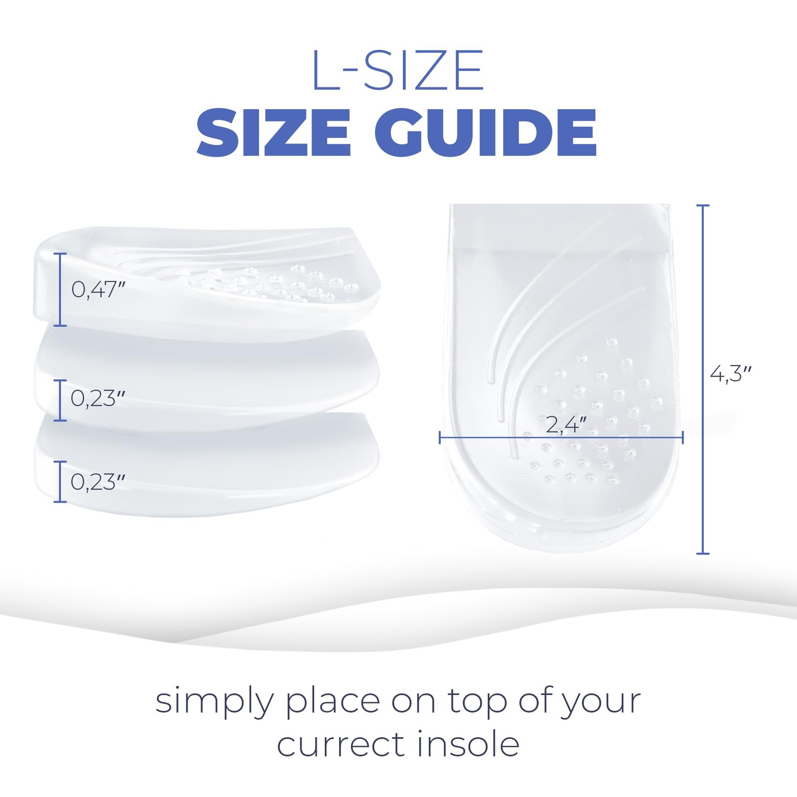 Heel Wedge Inserts for Supination & Pronation Correction, 3 Layers Gel Adjust…