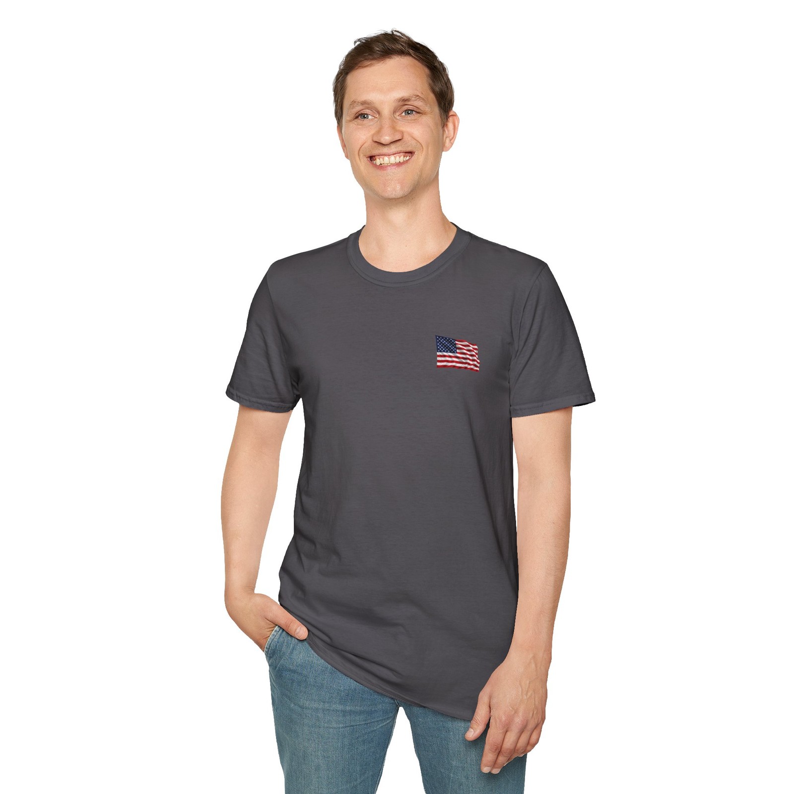 Patriotic USA Flag T-Shirt American Flag Graphic Tee Red White Blue Gift