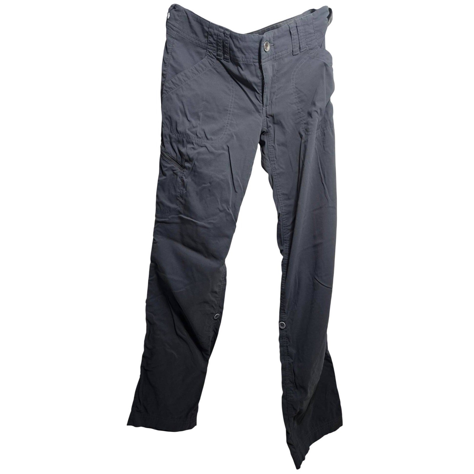 Marmot Womens Hiking Pants Size 4 Gray Convertible Roll Up Cargo Outdoor Trail