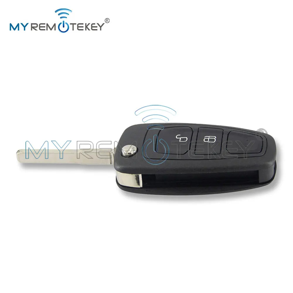 5WK50165 Flip Key 2 Button 433mhz FSK 4D63 80bit Chip HU101 Blade for Ford Range