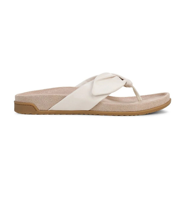 VIONIC Eva Toe Post Sandal, Sea Salt Leather