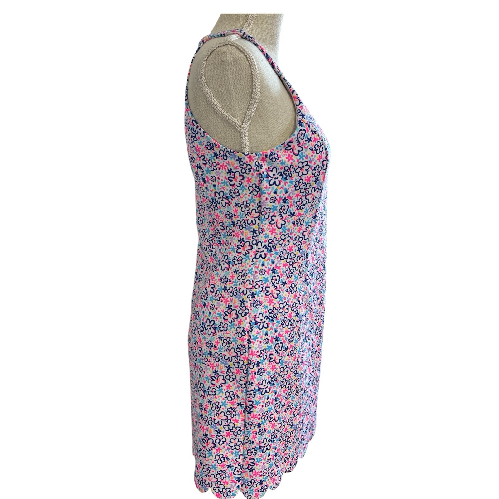 Lilly Pulitzer Girls Floral Halter Sheath Dress in Pink & BlueSz/16 Woman/S