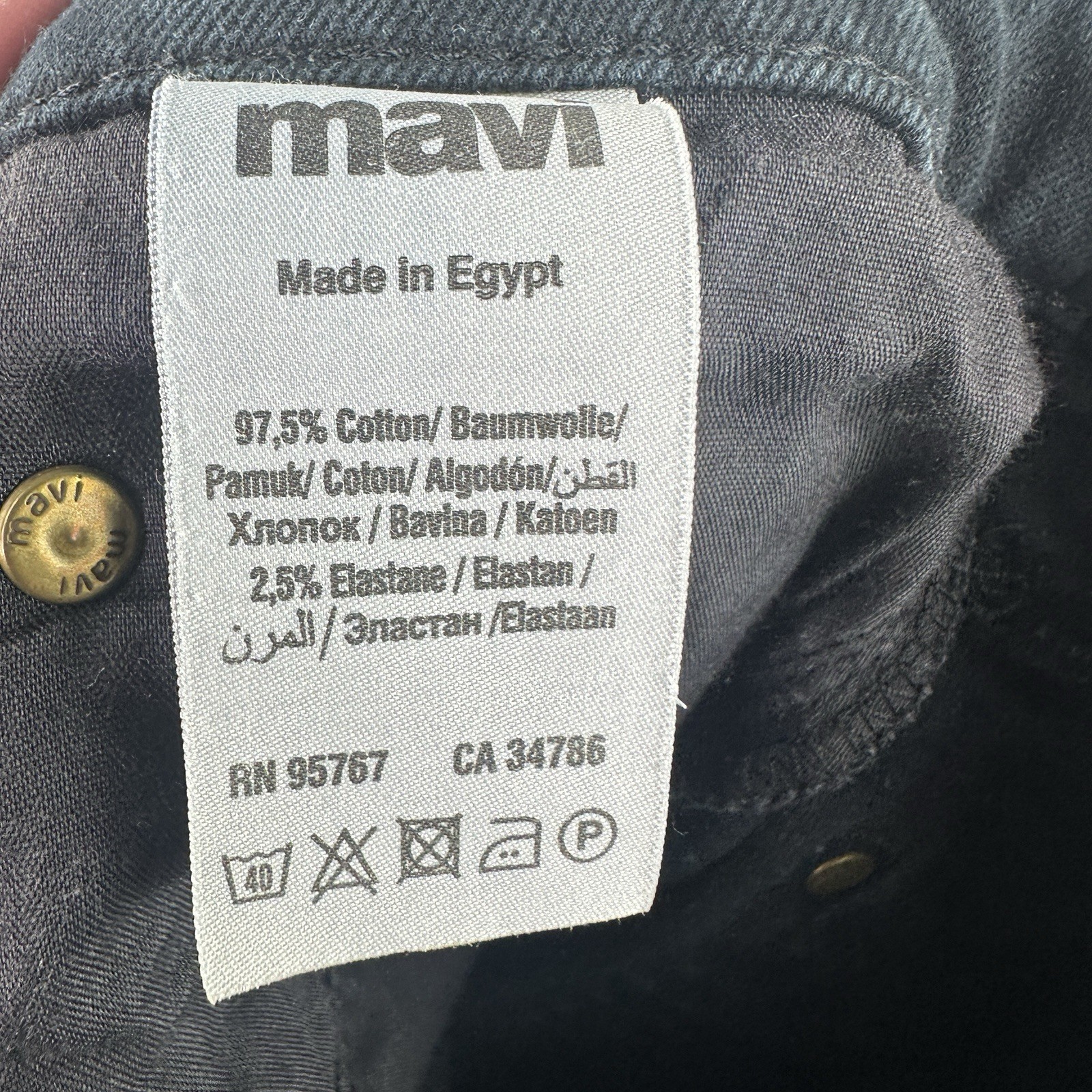 Mavi Zach Straight Leg Jeans Men’s 30×30 Black Stretch Denim Pants