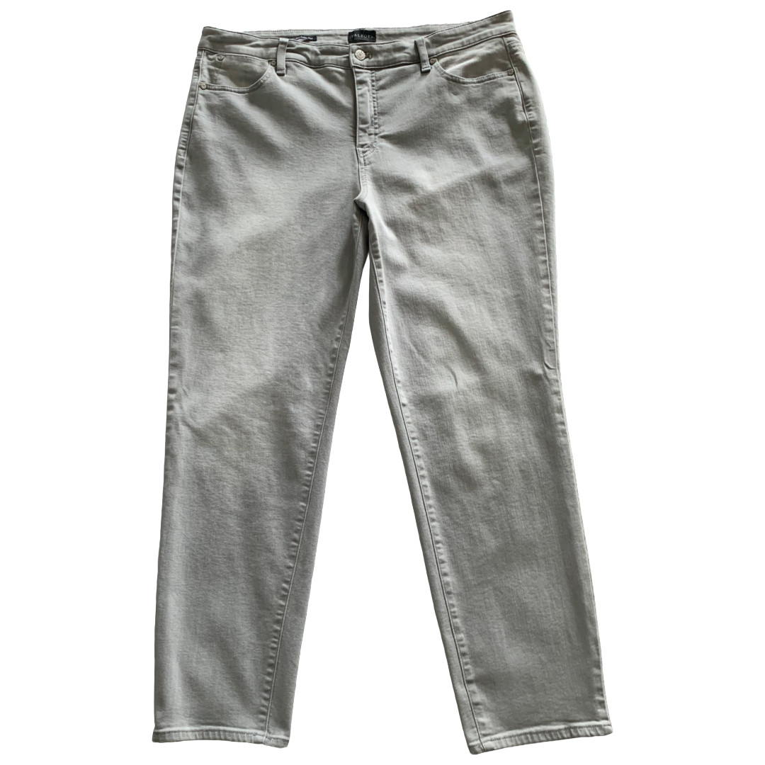 NWOT TALBOTS Womens’ Light Gray Zenith Wash Slim Ankle Jeans Size 16