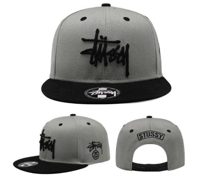 check description chose color STUSSY Snapback Cap Hat black Gray White Red acs