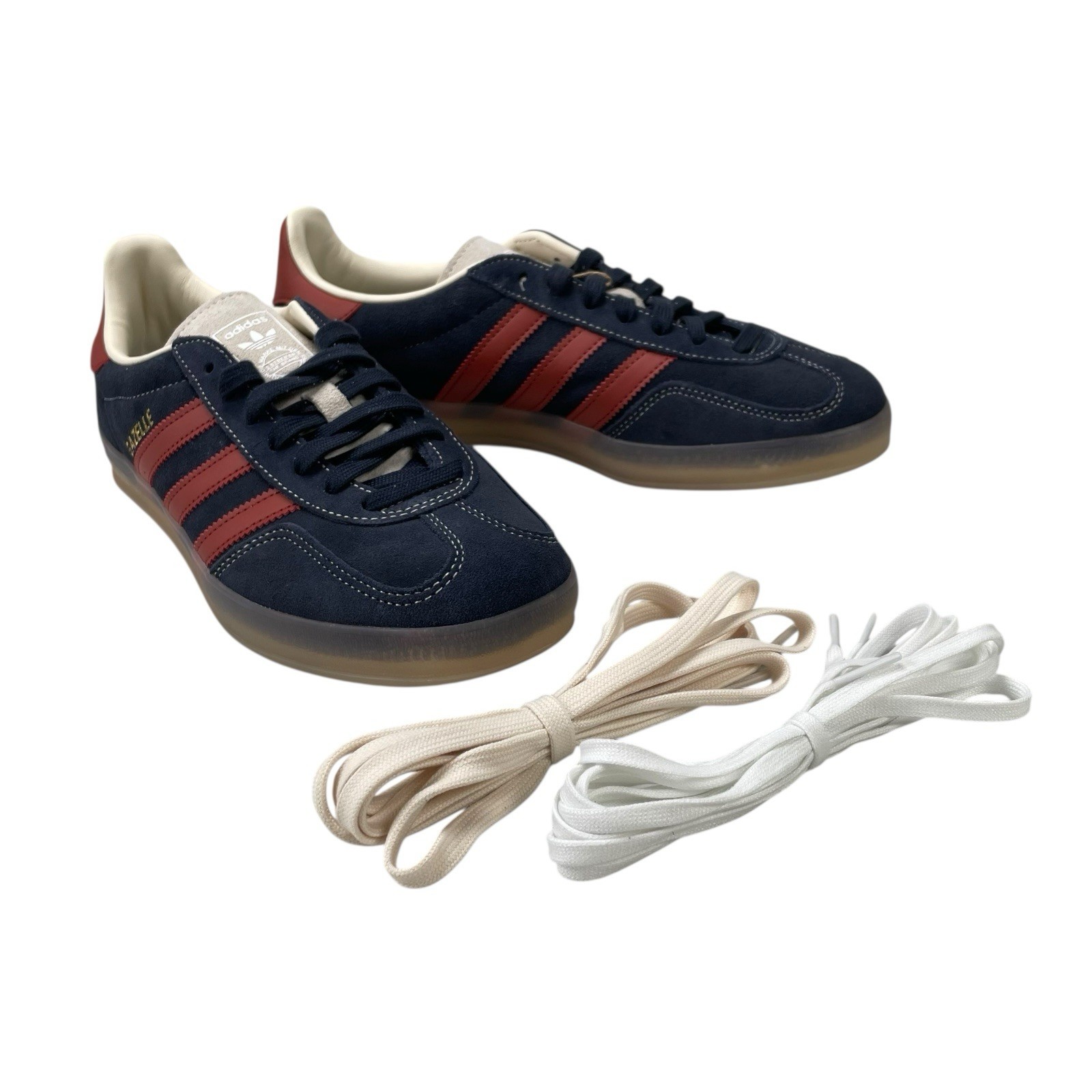 Adidas Gazelle Indoor Ink Ruby Wonder White Shoes JH5404 Men’s Sz 7.5-13