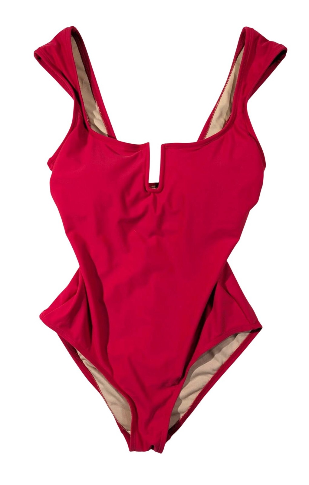 Kona Sol Womens Red One-Piece Swimsuit With Keyhole Front Size Small NWOT