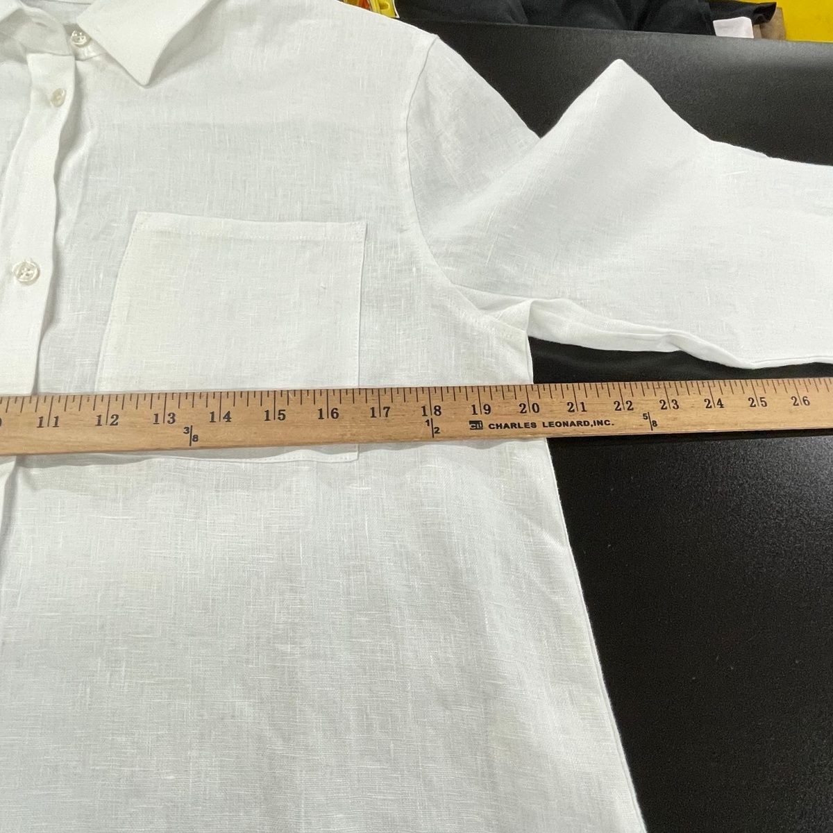 PERFECTWHITETEE Lorelai Linen Oversized Shirt Women’s Size S White