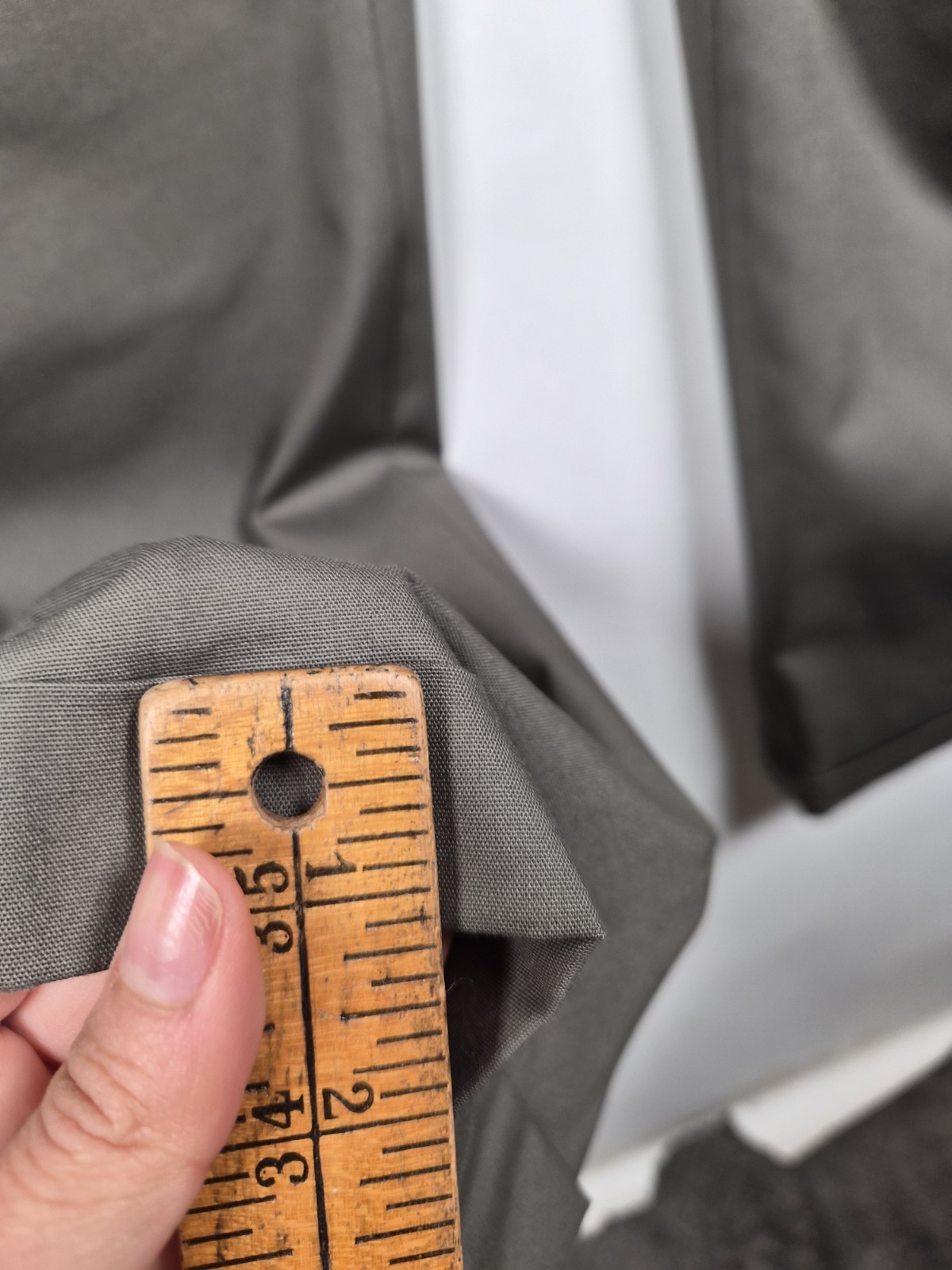Haspel Perfect Poplin Men’s 2PC Suit 42R 36W Khaki Tan Cotton Blend Pleated READ