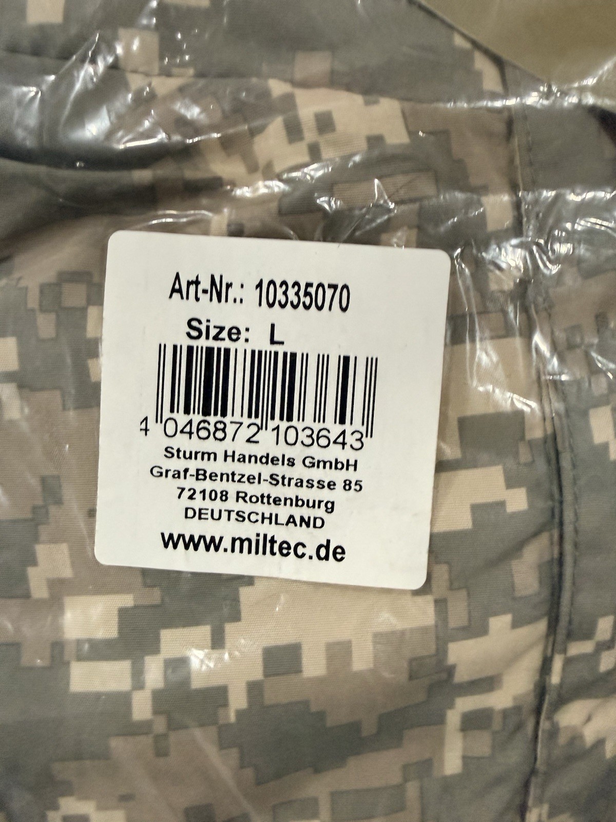 Mil-Tec Warm Combat Winter Mens Anorak Hooded Fleece Jacket AT-Digital Camo Sz L