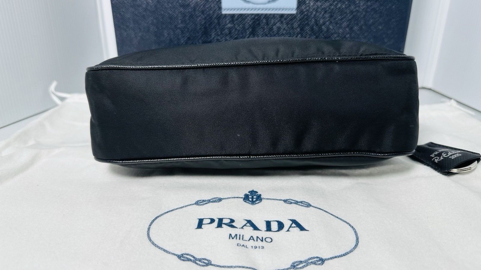 Authentic PRADA RE-Edition 2005 Shoulder Bag Black Nylon