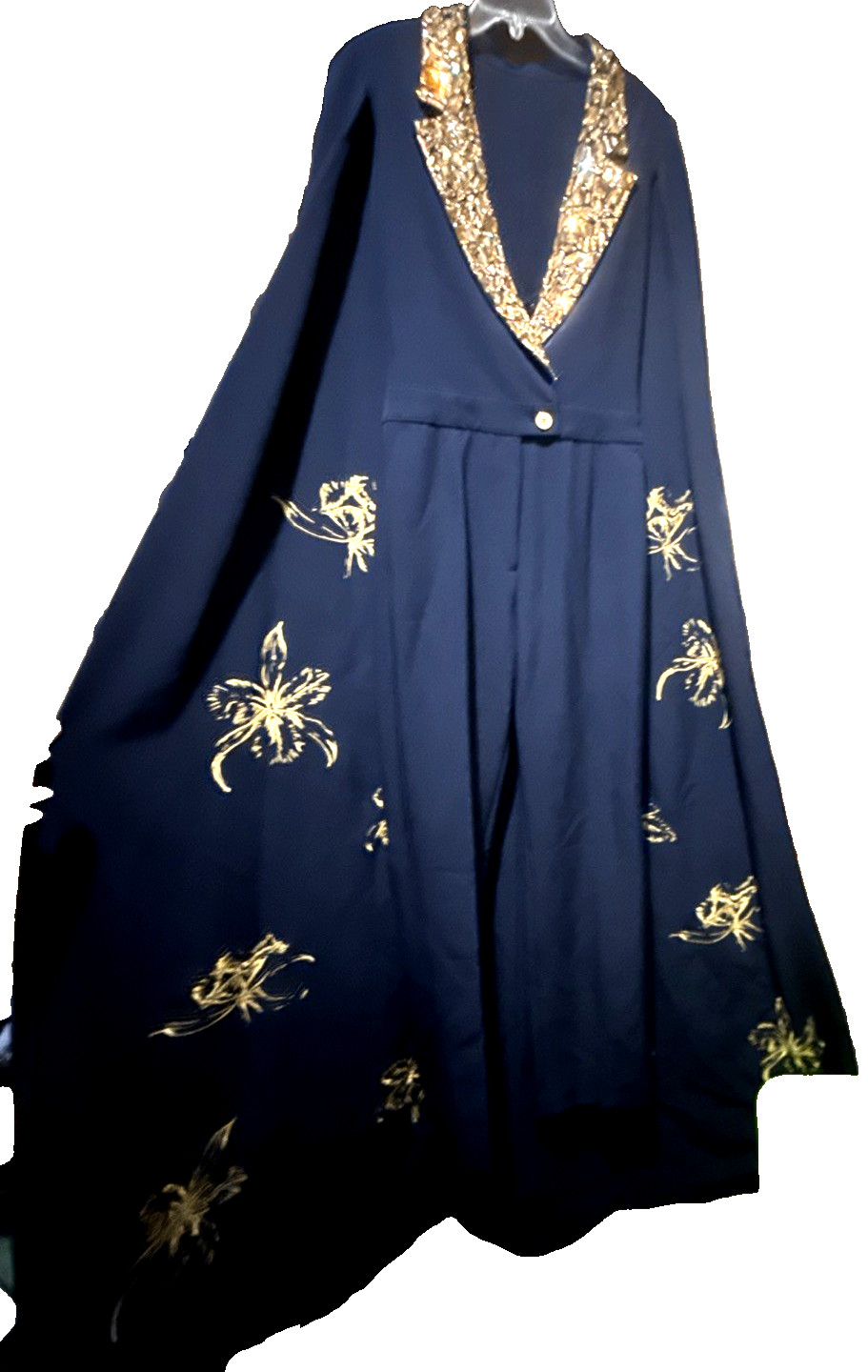 New $9,500 Marcell Von Berlin Crystal Embroidered Dress Cape Jumpsuit EU 36 US 4