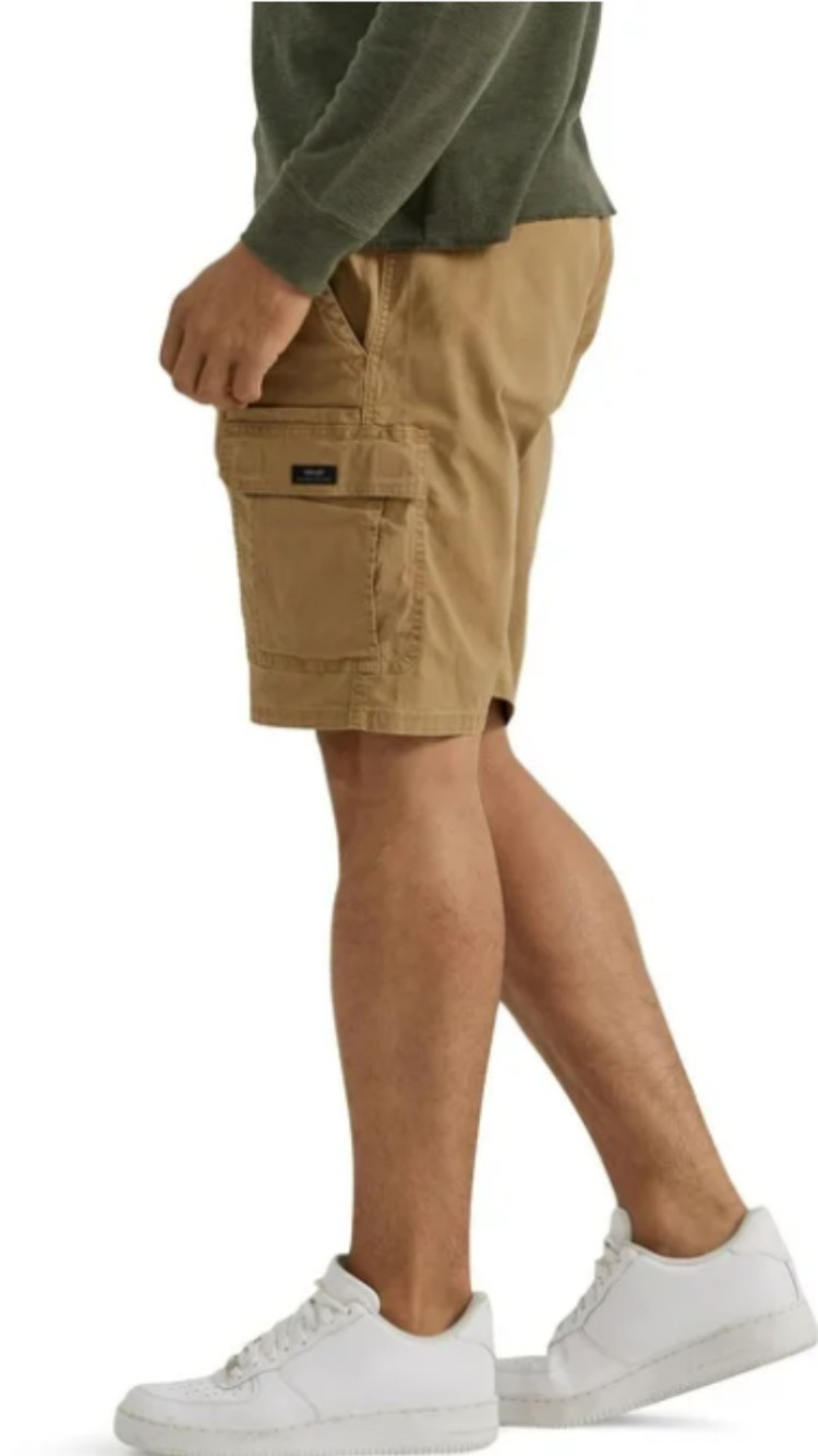 Men’s Wrangler Cargo Shorts w Stretch CHOOSE COLOR, SIZE Relaxed Fit Tech Pocket