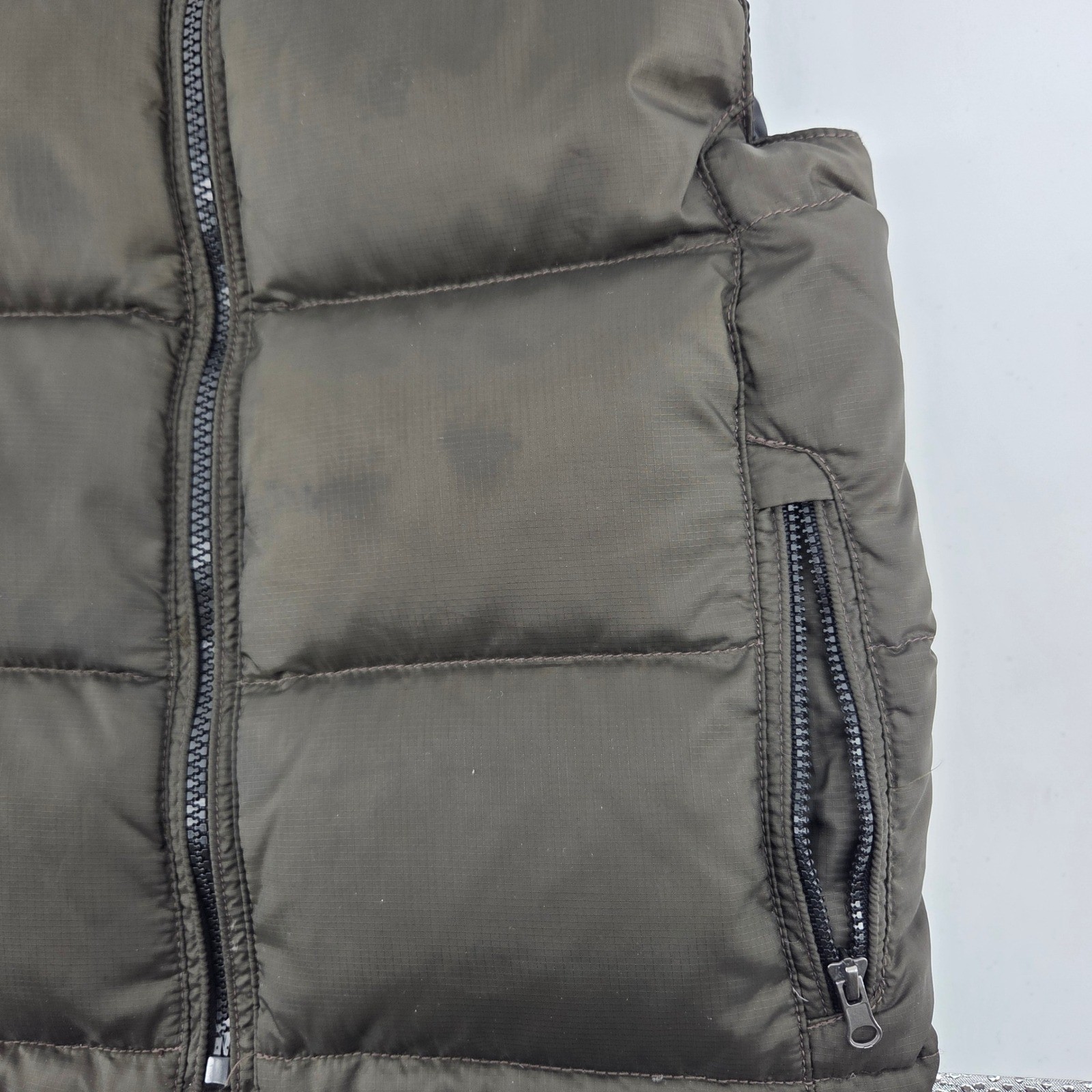 Polo Ralph Lauren Boys Puffer Vest 6 Green Black Full Zip Embroidered Pony