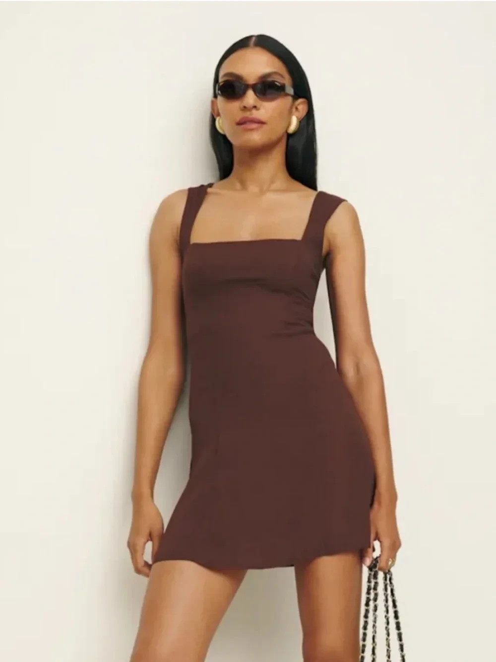NWT Brown Reformation Gabin Style Dress, Size 2