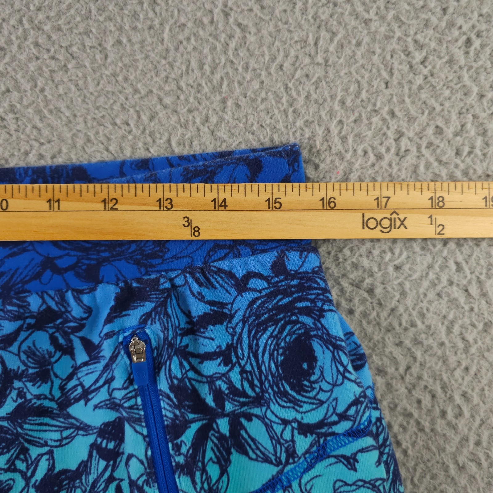 T by Talbots Skort Womens Medium Blue Floral Ombre Pull On Skirt Athleisure
