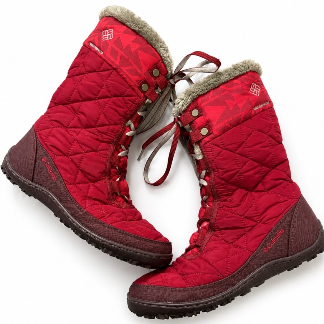 Columbia Minx Mid II Omni-Heat Waterproof Winter Snow Boots Women’s Size 7 Red