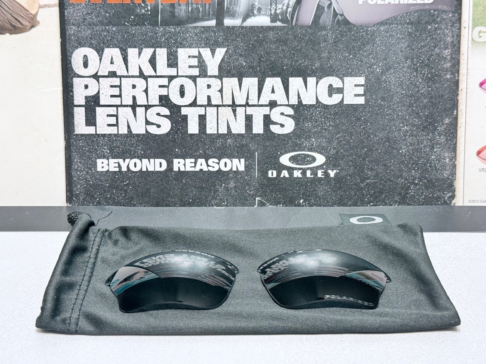 Oakley Half Jacket 1.0 XLJ Black Iridium Polarized lens set – OEM / XLJ Size NOS