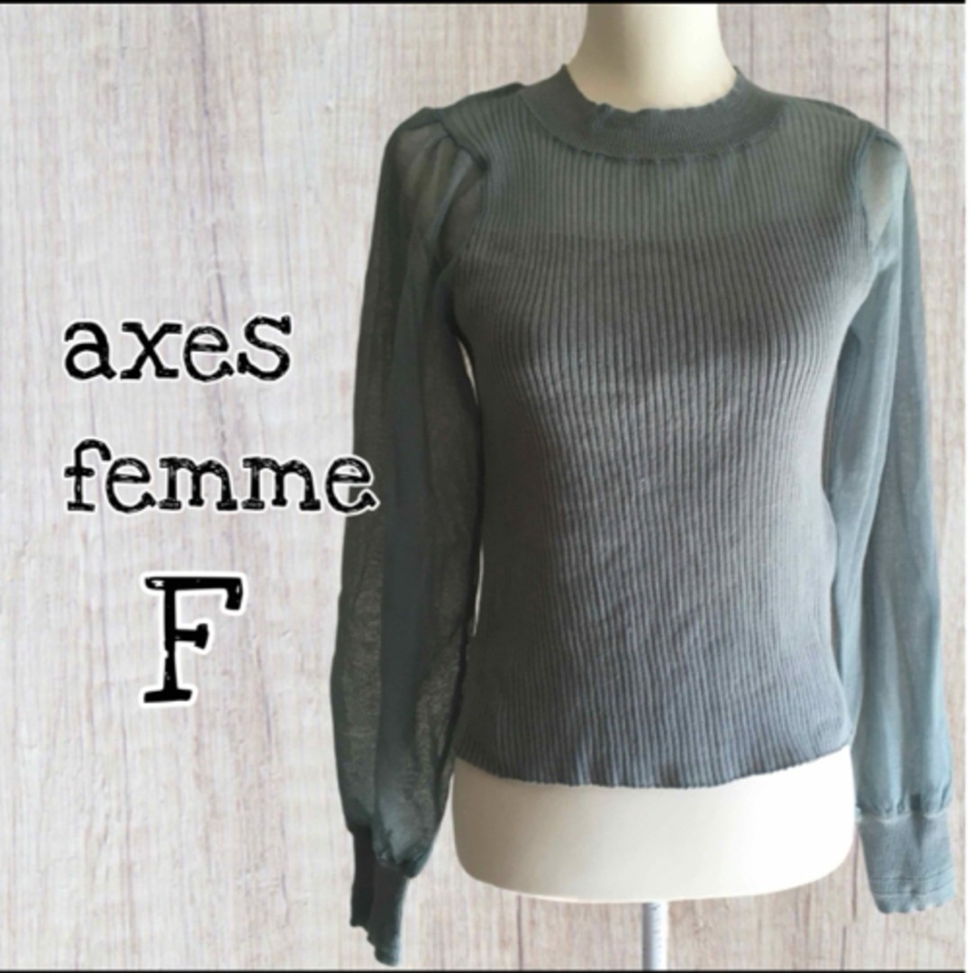 Axes Femme Sheer Knit Pullover F Size Used Japan