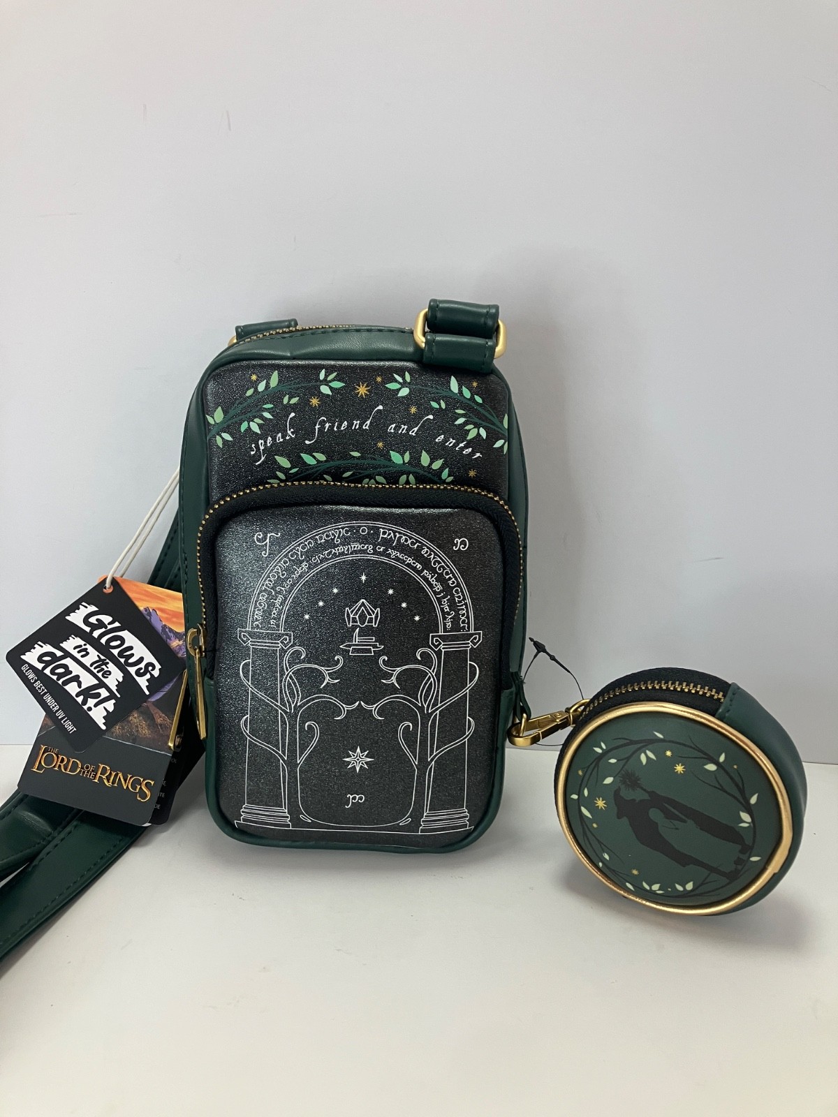 EXCLUSIVE Loungefly Lord Rings LOTR Doors Durin Backpack Sling Wallet GLOW 3PCS