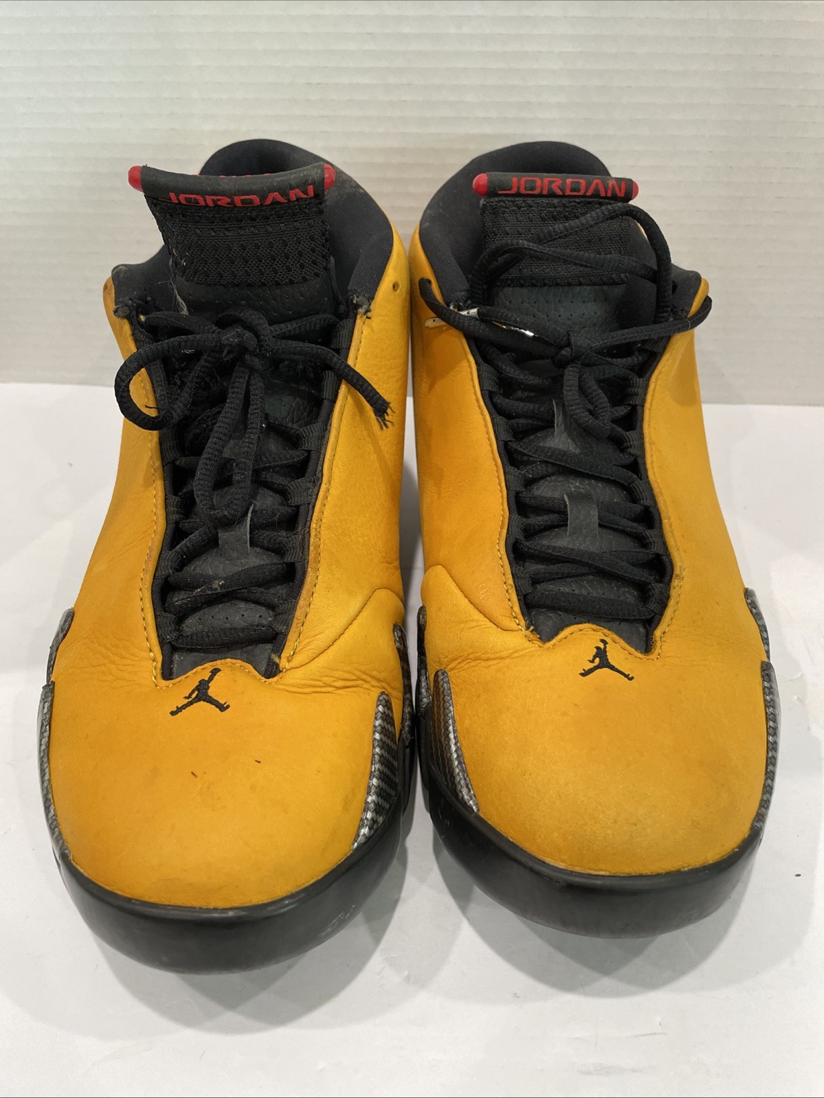 Size 11 – Air Jordan 14 Retro Reverse Ferrari 2019 BQ3685-706 One Bad Shoe Lace