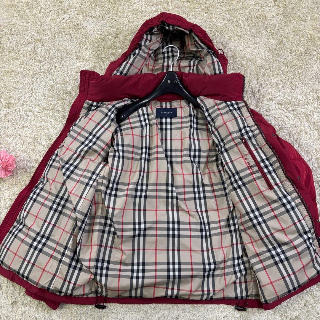 Burberry London Nova Check 2way Removable Hood Down Coat