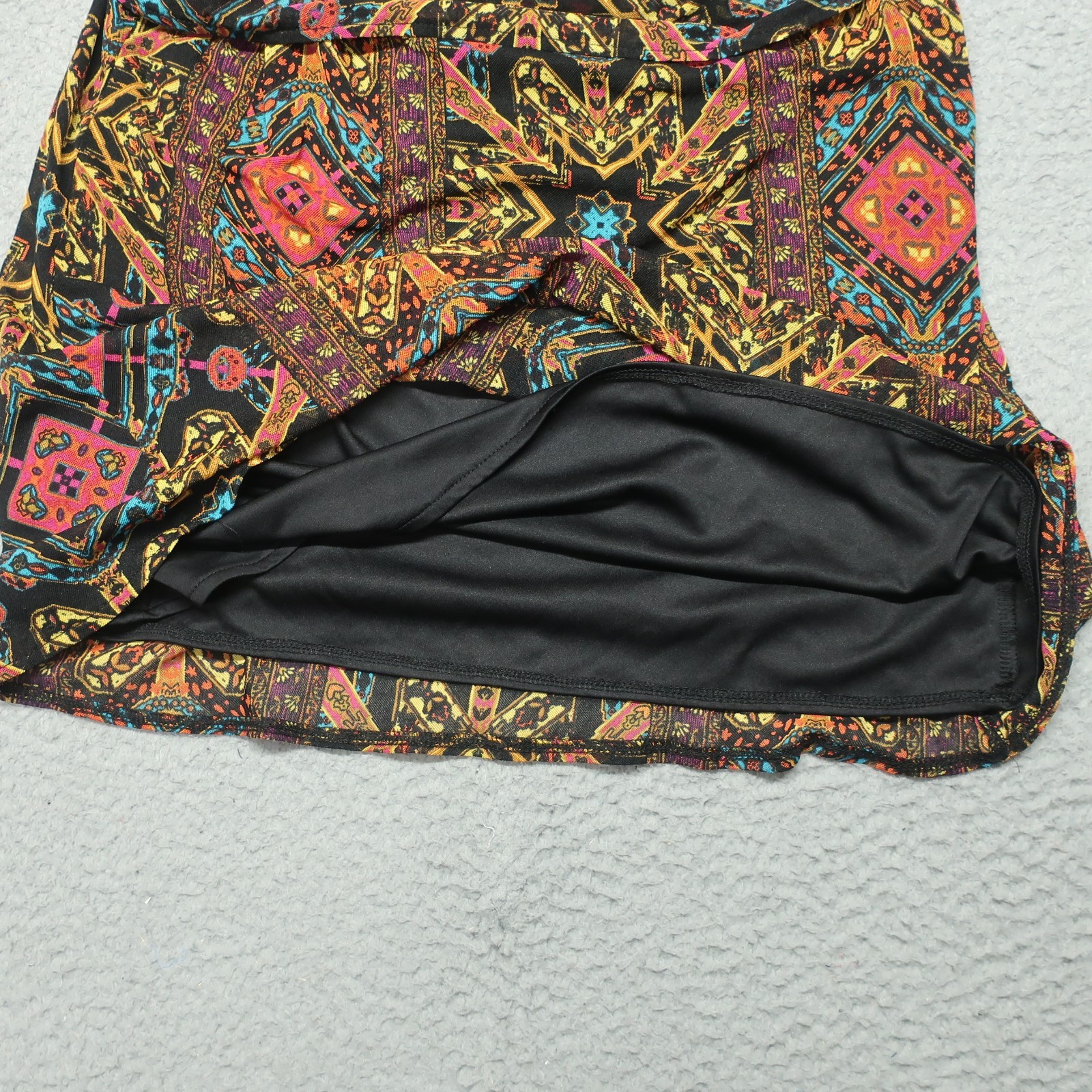 New York & Company Off The Shoulder Boho Top M Womens Multicolor Geometric