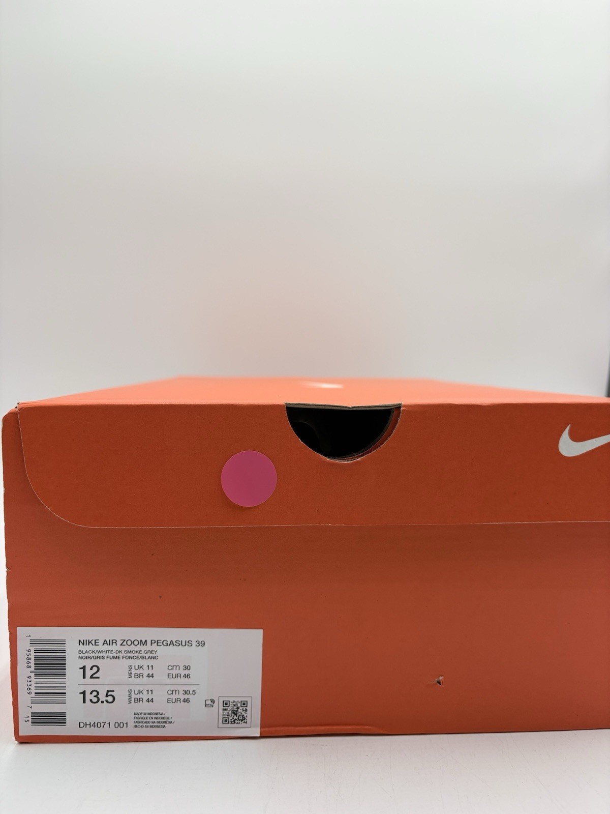 Nike Air Zoom Pegasus 39 Size 12 Black White |DH4071-001|