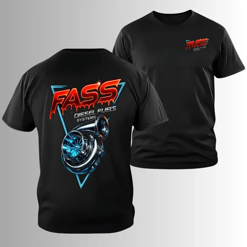 FASS Diesel Turbo Performance Retro Engine Graphic T-Shirt Tee