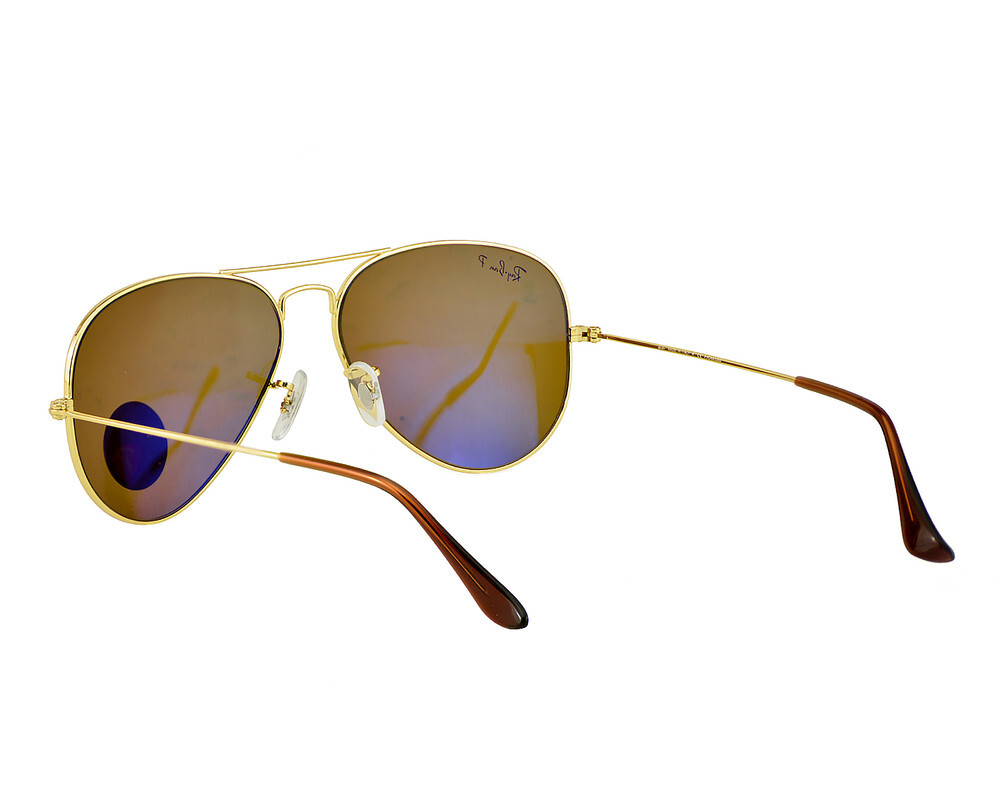 Ray-Ban Sunglasses RB3025 Aviator Classic Gold Frame Polarized Brown Lens 58mm