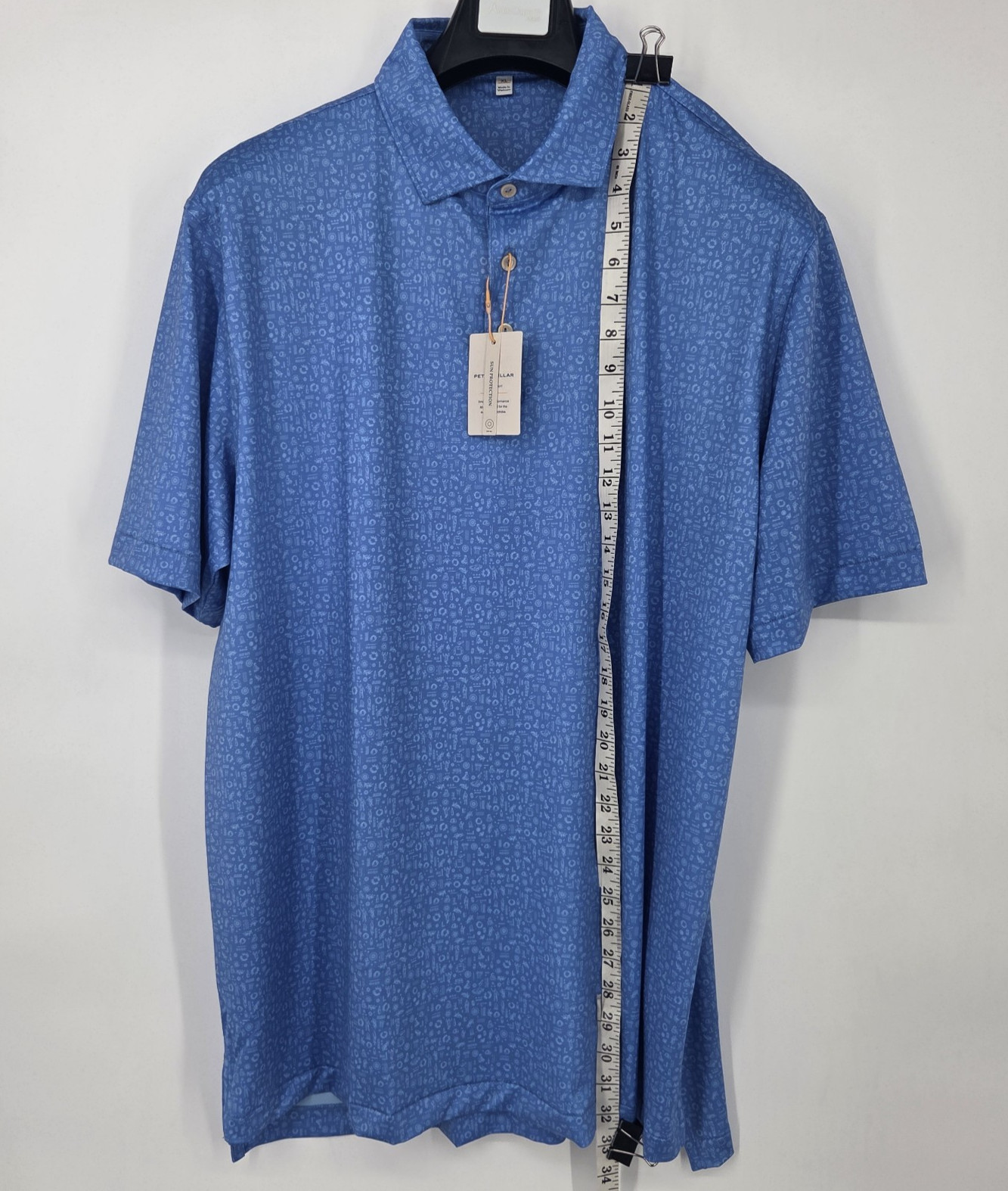 NEW Peter Millar Summer Comfort Polo Shirt Men’s XL Blue Golf Party Crown Sport