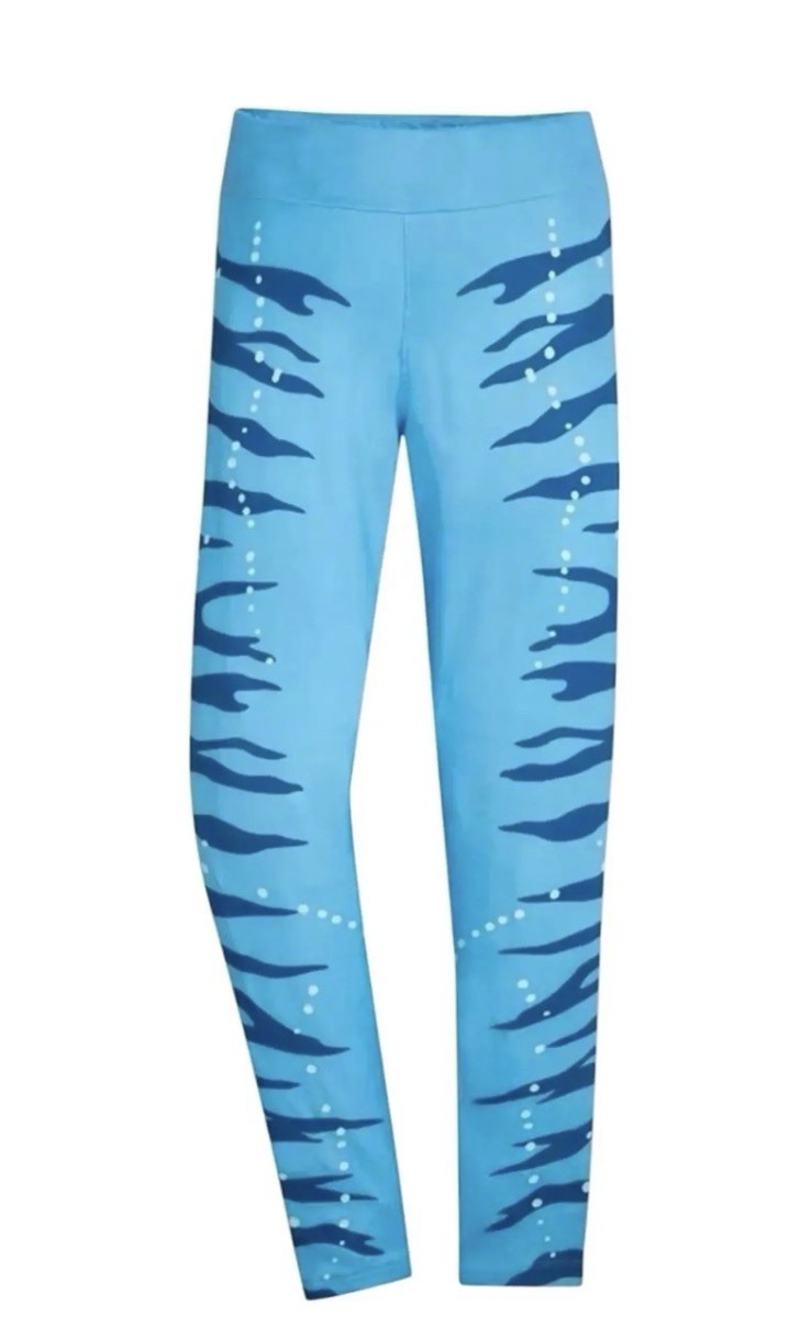World of Avatar Leggings Women’s M Blue Glow in the Dark Na’vi Disney Parks New