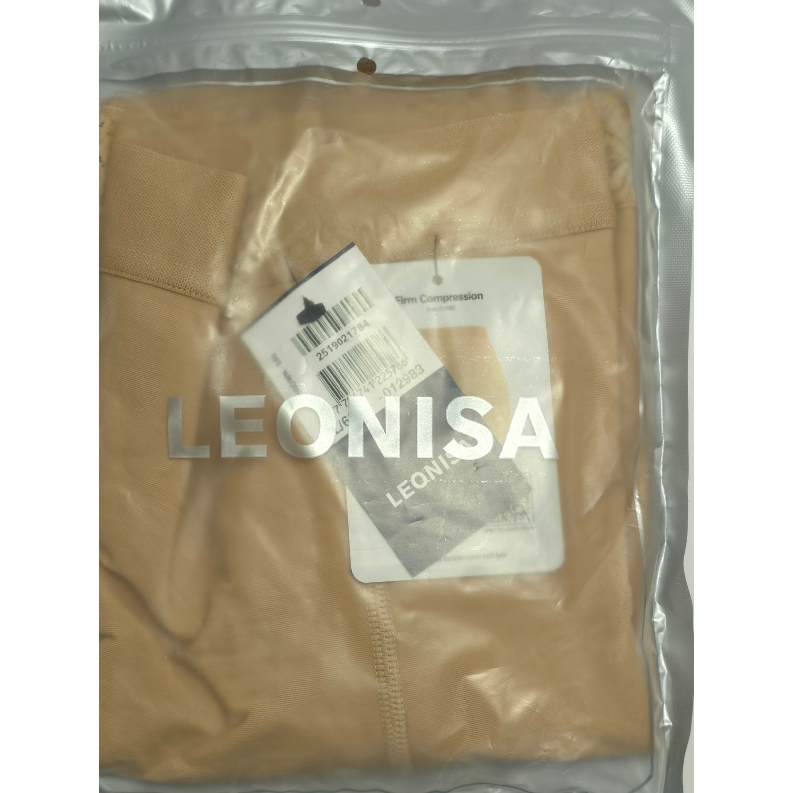 Leonisa Women Mid-Rise Sculpting Butt Lifter Shaper Short Beige XL Shapewear NWT