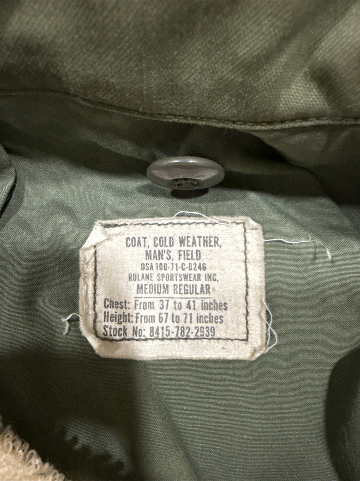 US Army M51 Field Jacket Medium Regular 50s M-1951 Korean War Vintage